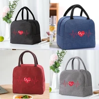 lunch insulated bag for kids portable meals thermal food picnic bags handbags organizern heart love pattern unisex bag tote