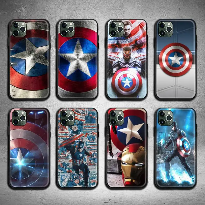 

Marvel Superheroes Captain America Series Phone Case For iphone 14 Plus 13 12 Mini 11 Pro XS Max X XR Cover