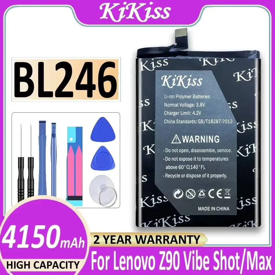 Фото Аккумулятор для мобильного телефона Lenovo Vibe Shot Max Z90 Z90-3 Z90-7 Z90 z90a40, 4150 мАч, высокоэффективный, BL246, с длительным сроком службы №3