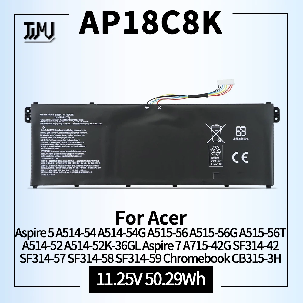 AP18C8K замена батареи Acer Aspire 5 A514-54 A514-54G A515-56 A515-56G A515-56T A514-52 A514-52K-36GL Aspire 7 A715-42G