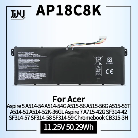 AP18C8K замена батареи Acer Aspire 5 A514-54 A514-54G A515-56 A515-56G A515-56T A514-52 A514-52K-36GL Aspire 7 A715-42G