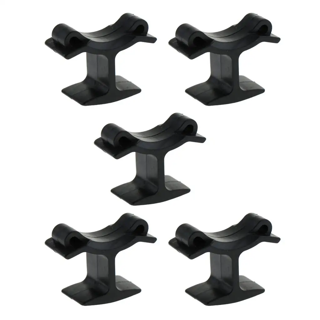 

Perfeclan 5 Pack Referee Whistle Finger Holder for Basketball Trainer Fingers Clamp Accessories Black