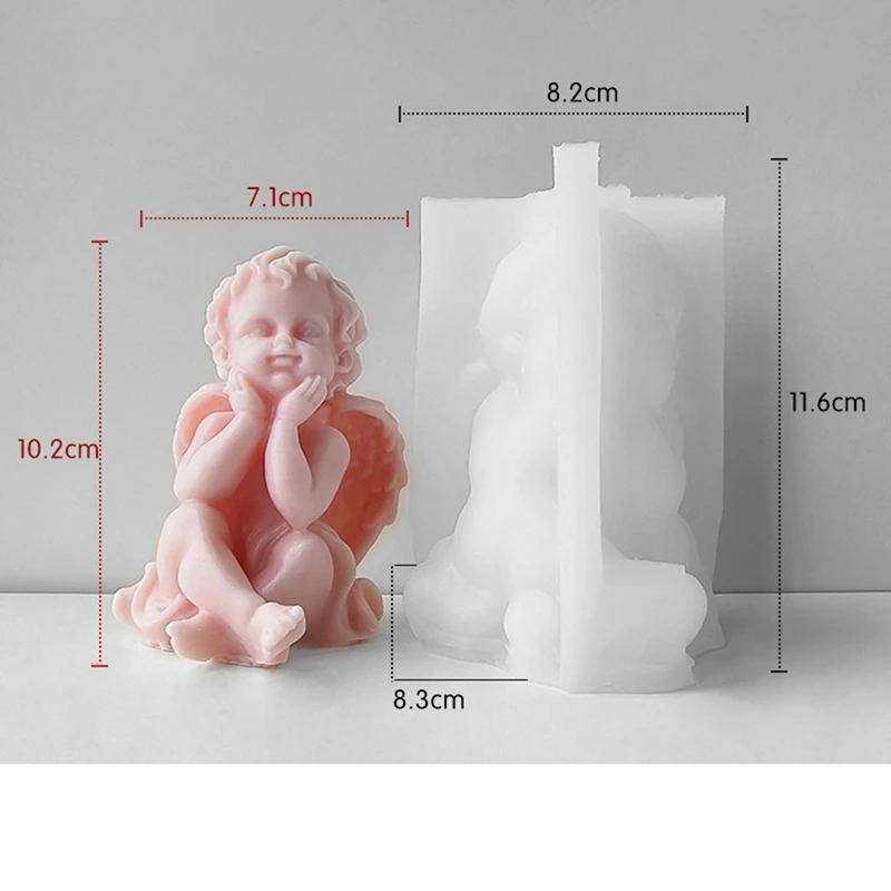 3D ангел детская силиконовая форма милые крылатые мальчики абстрактная DIY