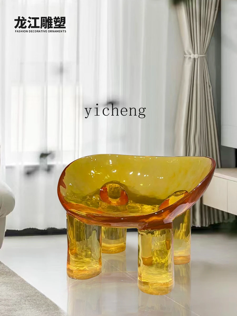 Прозрачная смола Xl искусственное украшение стула комнатная модель скульптура