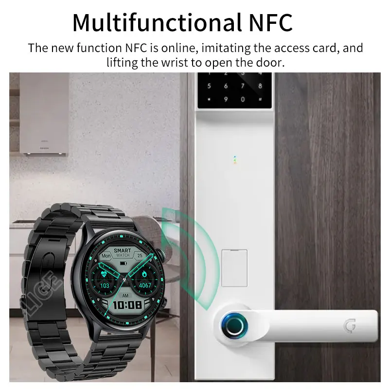 Смарт-часы LIGE мужские водонепроницаемые с поддержкой NFC и Bluetooth |