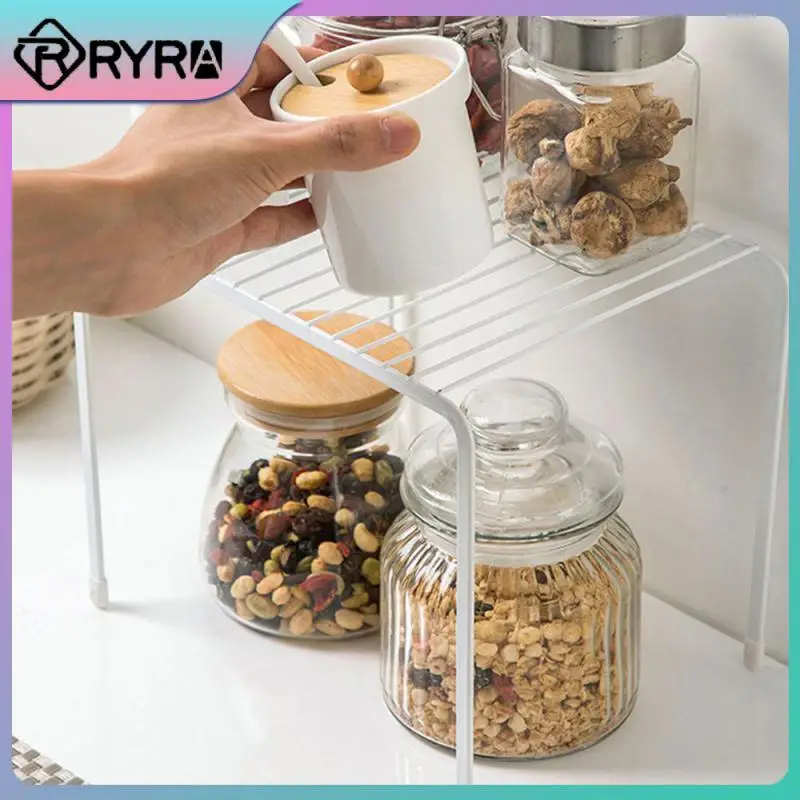 Rack Durable Multifunctional Shelves Dish Drying Wear-resistant Spice Jars Holder Household Storage Supplies Closet Shelf Iron