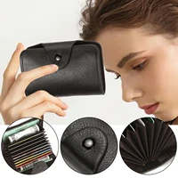 new blocking pu leather credit card holder for men women small fashionable portable wallet business travel cards organizer