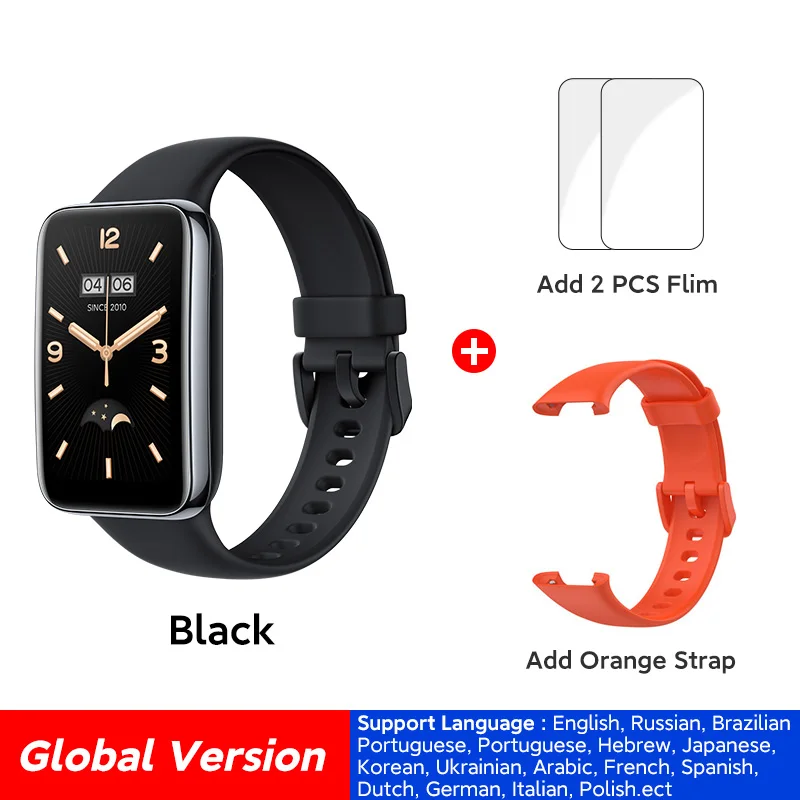 [World Premiere] Global Version Xiaomi Band 7 Pro 1.64'' AMOLED Curved Screen GPS Blood Oxygen 12Day Battery Smart Band 7 Pro