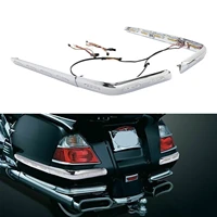 motorcycle saddlebag trims with led lights for honda gold wing gl1800 2001 2017 clearredsmoke lens