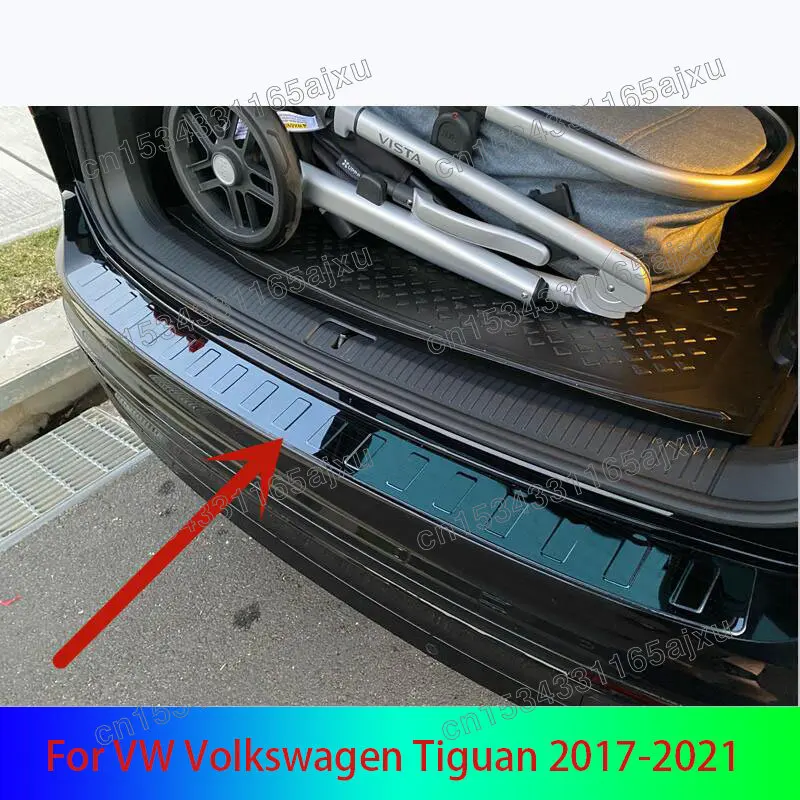

stainless steel For VW/Volkswagen Tiguan 2017 2018 2019 2020 2021 Car styling Rear Bumper Protector Sill Trunk Tread Plate Trim