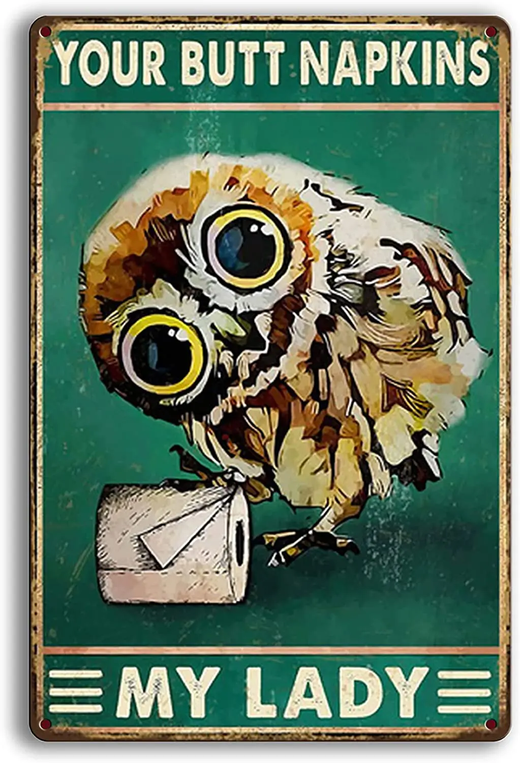 

Metal Signs Vintage Owl - Funny OwlTin Signs- Vintage Wall Decor Art Poster for Club Bar Home Garage Restaurant Cafe