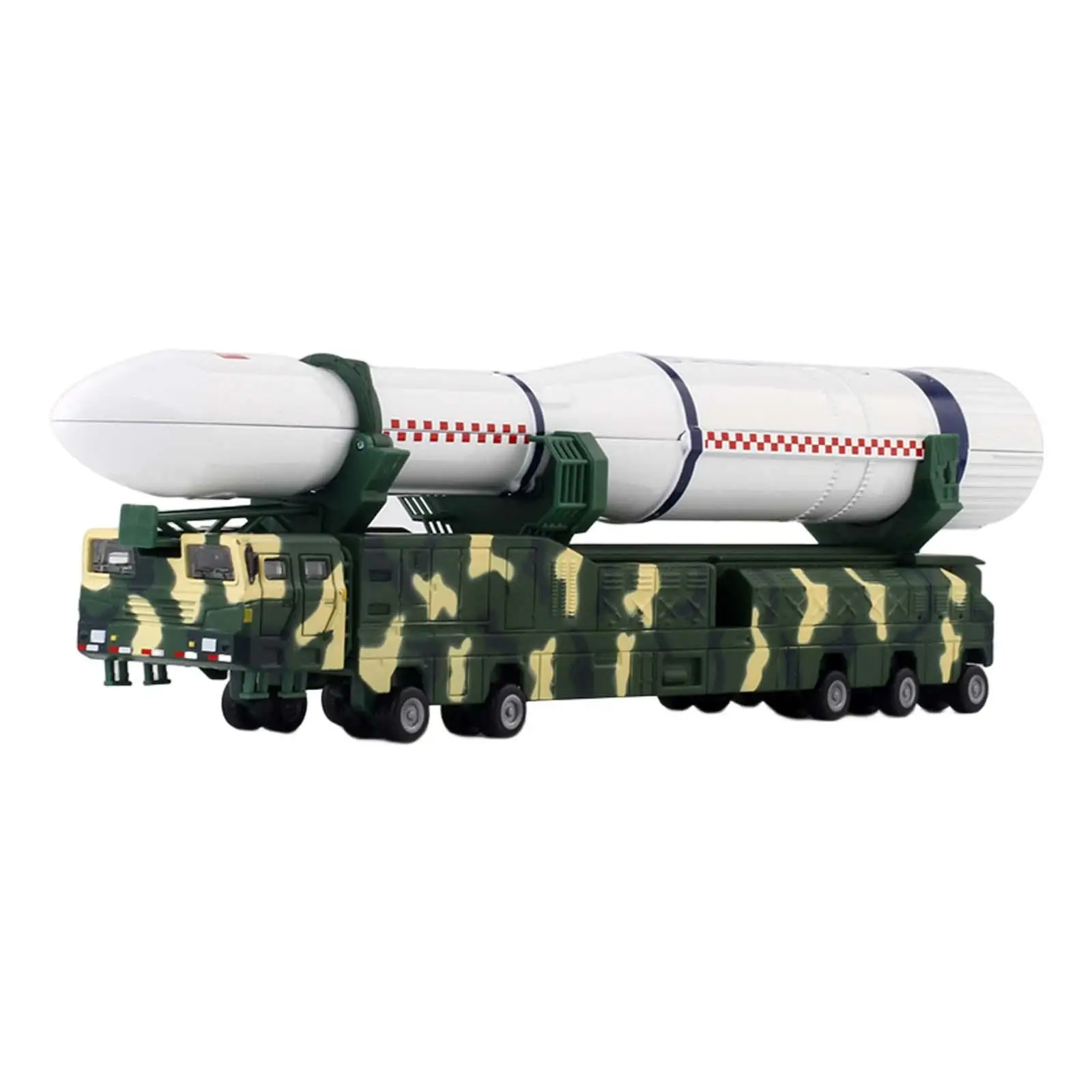 

Rocket Carrier Car Gift Push and Go Vehicle Alloy Models Toys 1:100 Diecast Flat Transport Truck for Party Favors Boys Girls