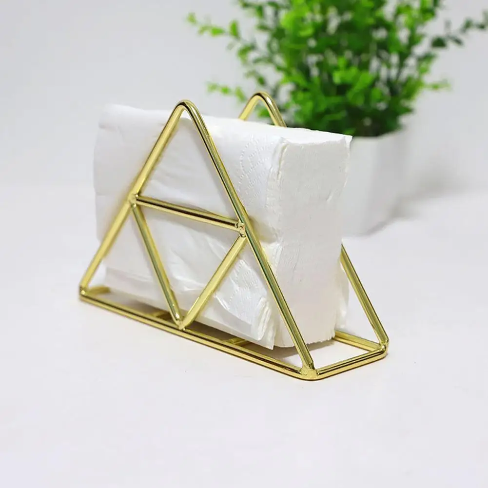 

Stable Creative Iron Art Paper Towel Holder Vertical Holder Storage Board Hotel Paper Table Napkin Holder Cafe Triangle Rac N2O9