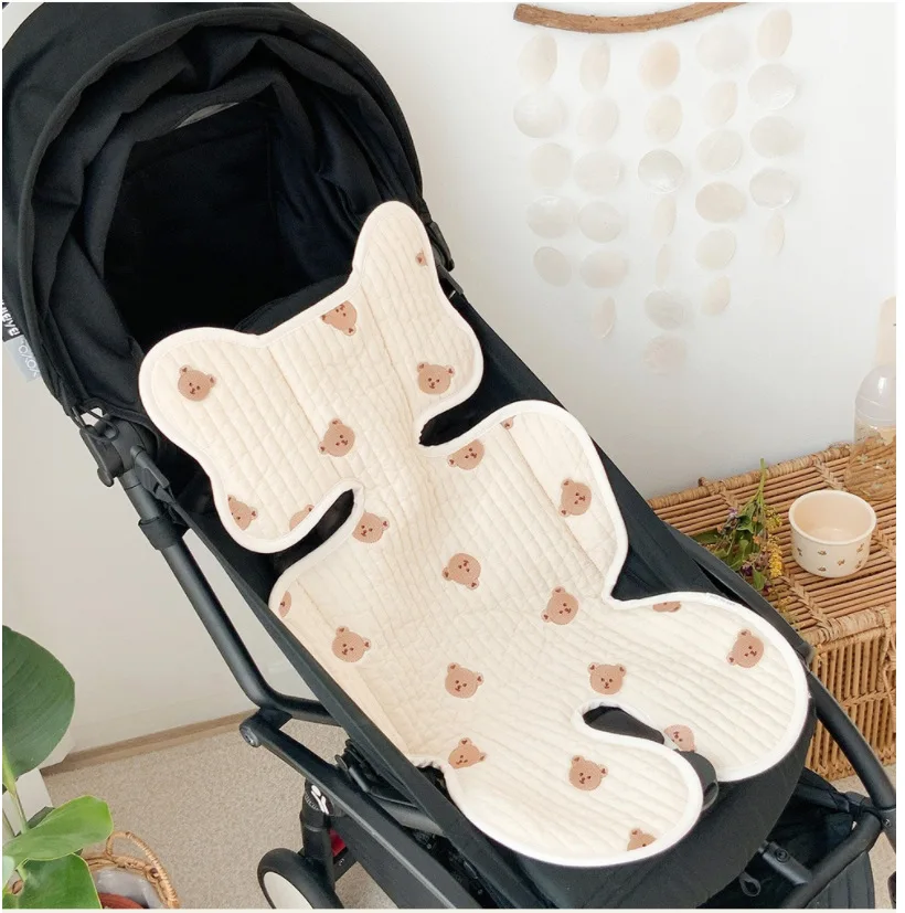 Children's Cushion Ins Cart Cushion Cartoon Animal Four Seasons Universal Little Rabbit Bear Tiger Embroidery Cotton Cushion