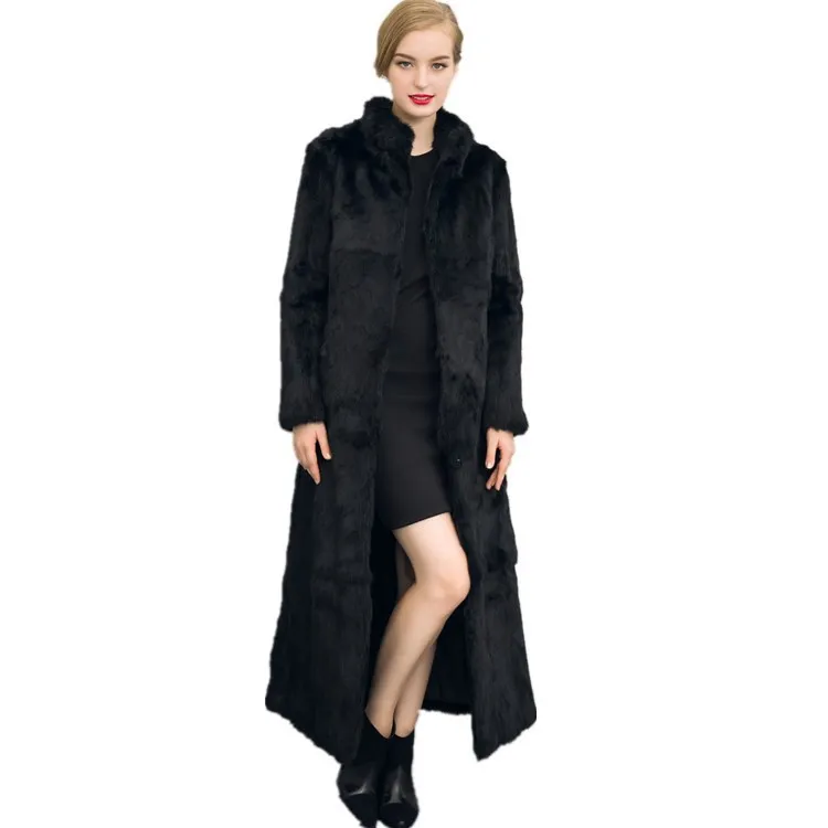 Fur Coat Women Winter Faux Fur Coat Imitation Rabbit Fur Long Section with a Stand Collar Coat for Women Winter Coat Women