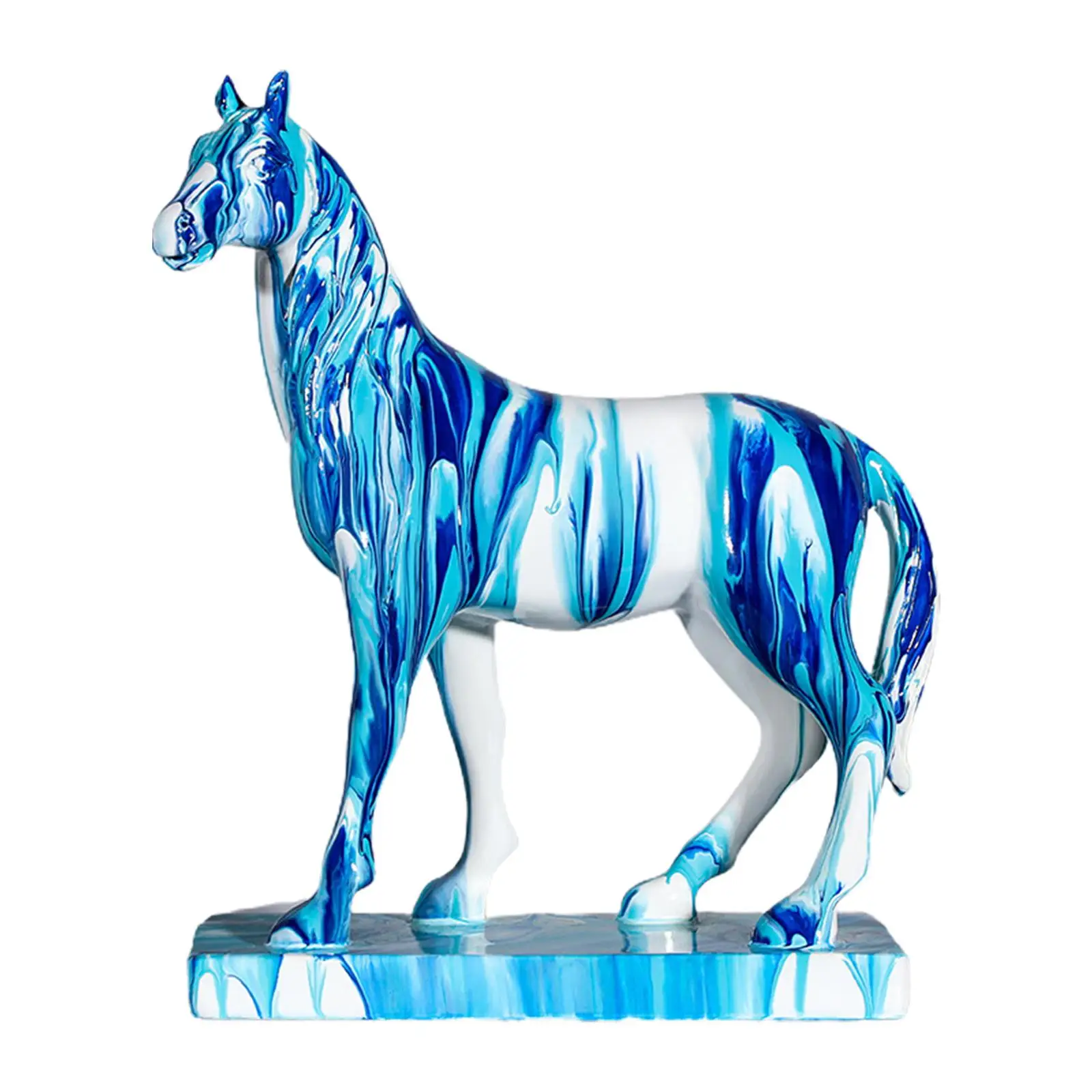 

Creative Galloping Horse Statue Horse Figurine for Dining Room Shelf Porch