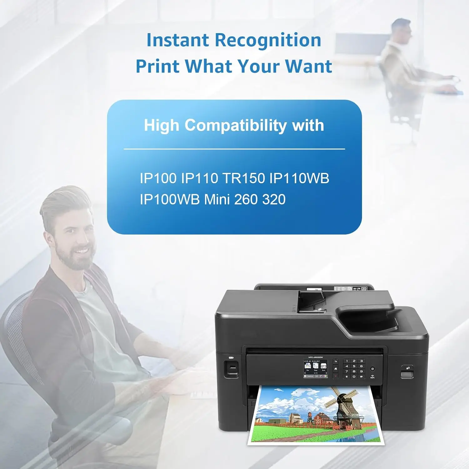 Фотографический картридж совместимый с IP100B IP100 IP100V IP110 + аккумулятор (3 Black 2 C