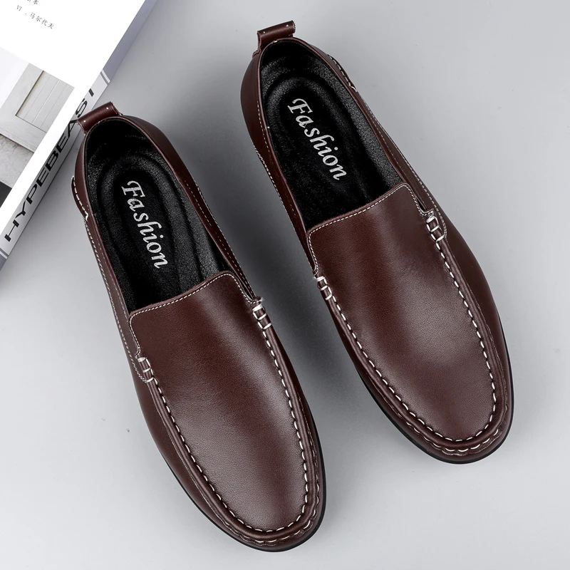 

Роскошные Брендовые мужские туфли из натуральной кожи; Повседневная обувь; Модные мужские лоферы; Мокасины; Дышащая обувь; Слипоны для вождения размера плюс; Большие размеры 37-46