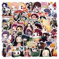 2022 new 50 pieces of demon slayer ghost slayer graffiti stickers luggage notebook guitar stickers waterproof stickers