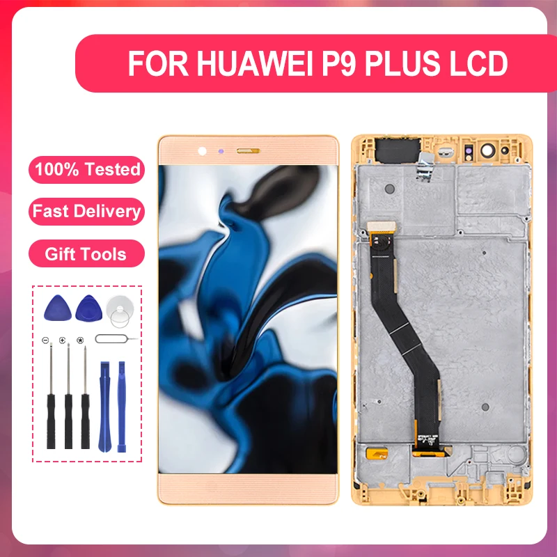 

1 шт., 5,5 дюймовый дисплей для Huawei P9 Plus, ЖК-дисплей, сенсорный экран, панель, дигитайзер, le29 AL10, в сборе с инструментами, бесплатная доставка