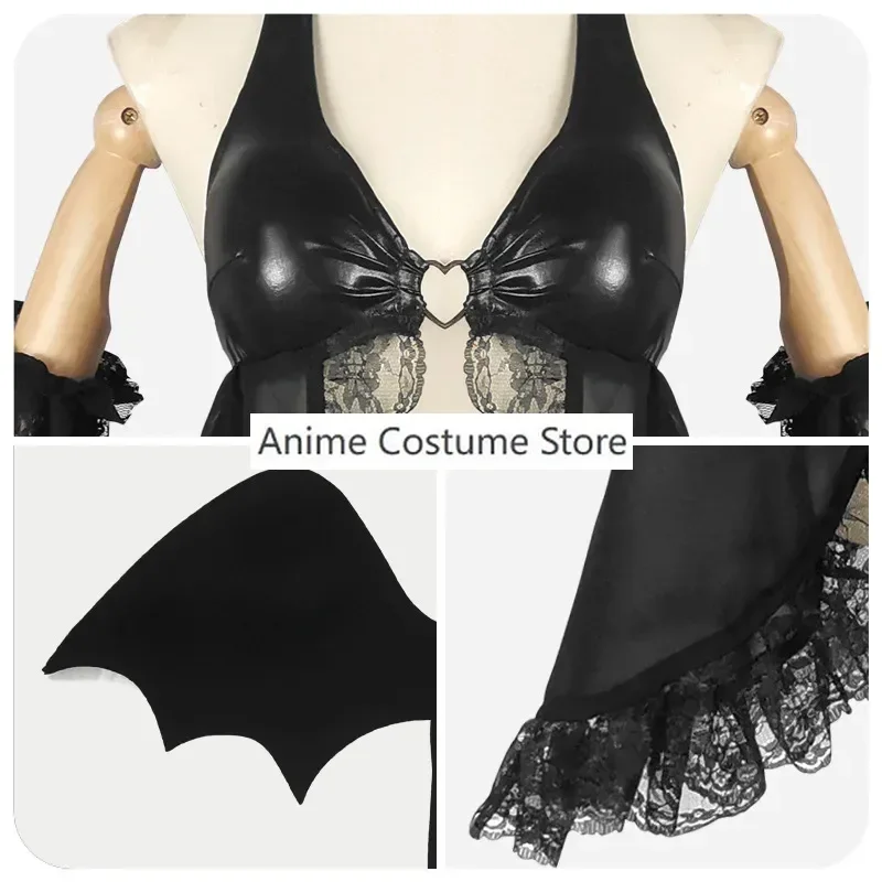 Мой костюм любимый Косплей Rizu Kyun косплей парик крыло кожа Маленький Дьявол