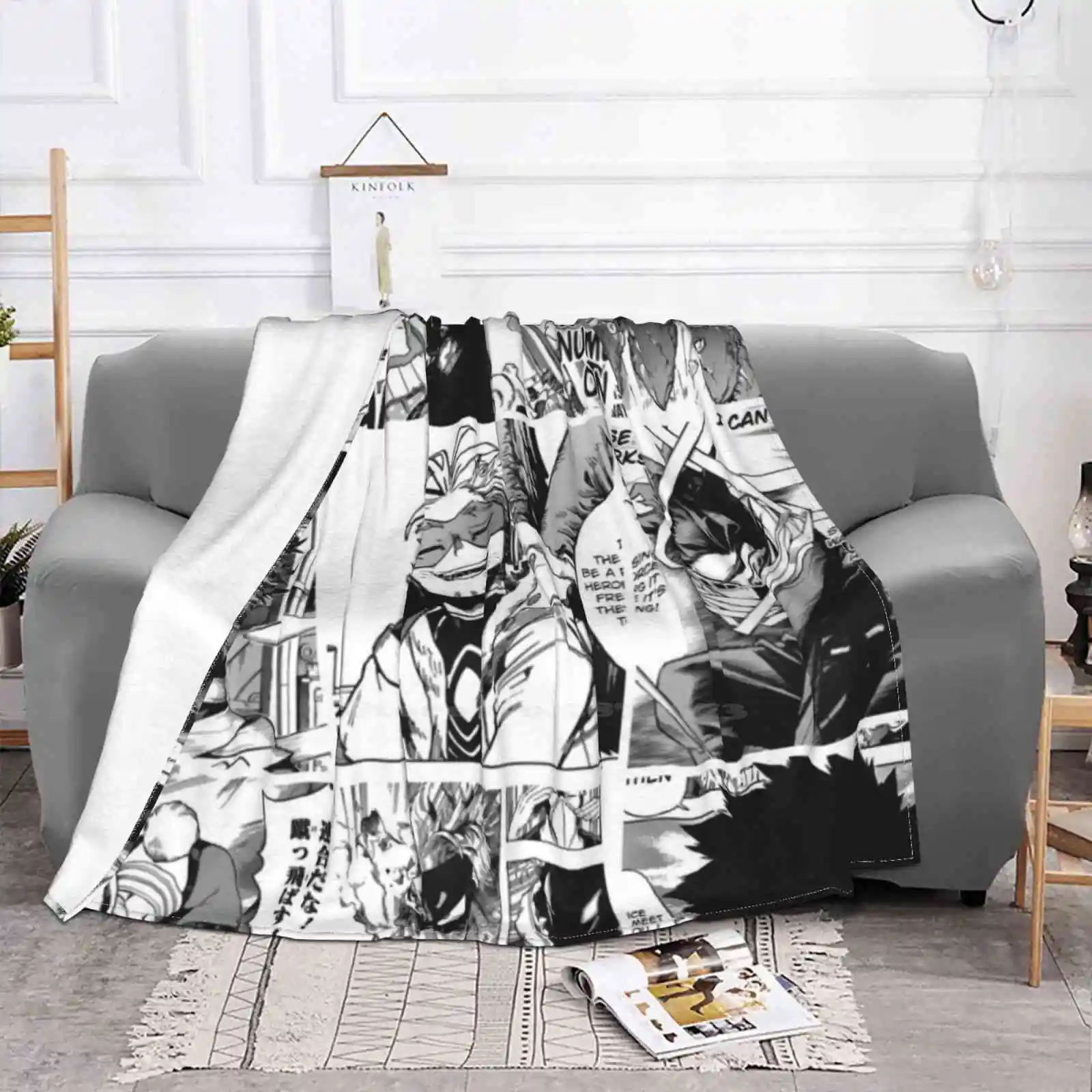 Манга Коллаж Все размеры Мягкое покрытие Одеяло Домашний декор Постельные