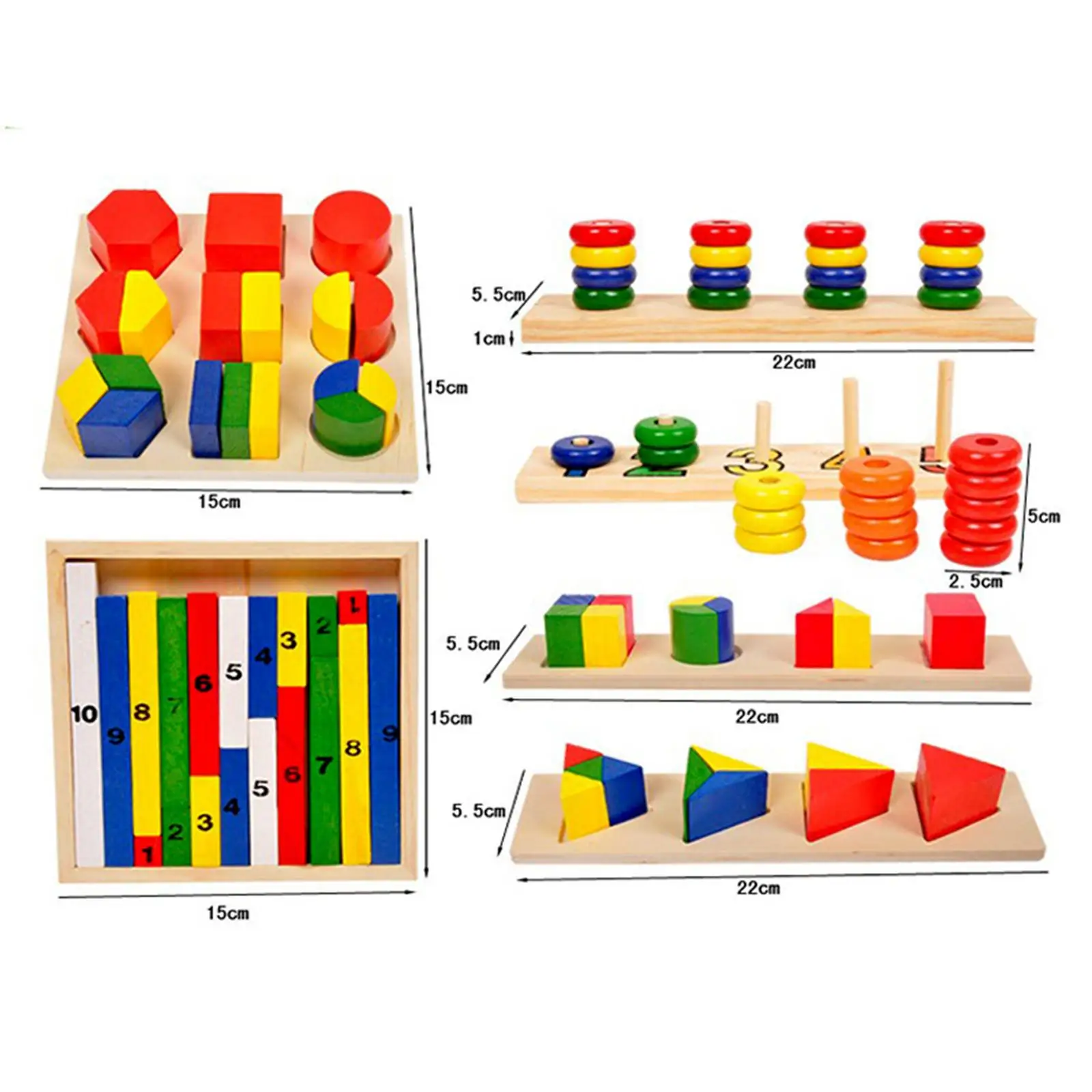 

Wooden Sorting & Stacking Toys Toddler Learning Toy 14Kinds Toys Early Developmental Shape Sorter Toys for 1 2 3 Year Old Babies