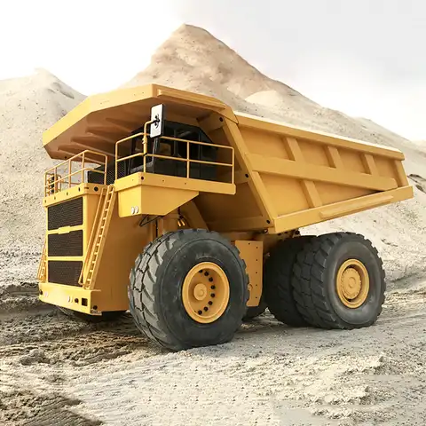 Модель тяжелого гидравлического шахтного грузовика 1/14, полнометаллический самосвал с дистанционным управлением, строительная техника, мо...