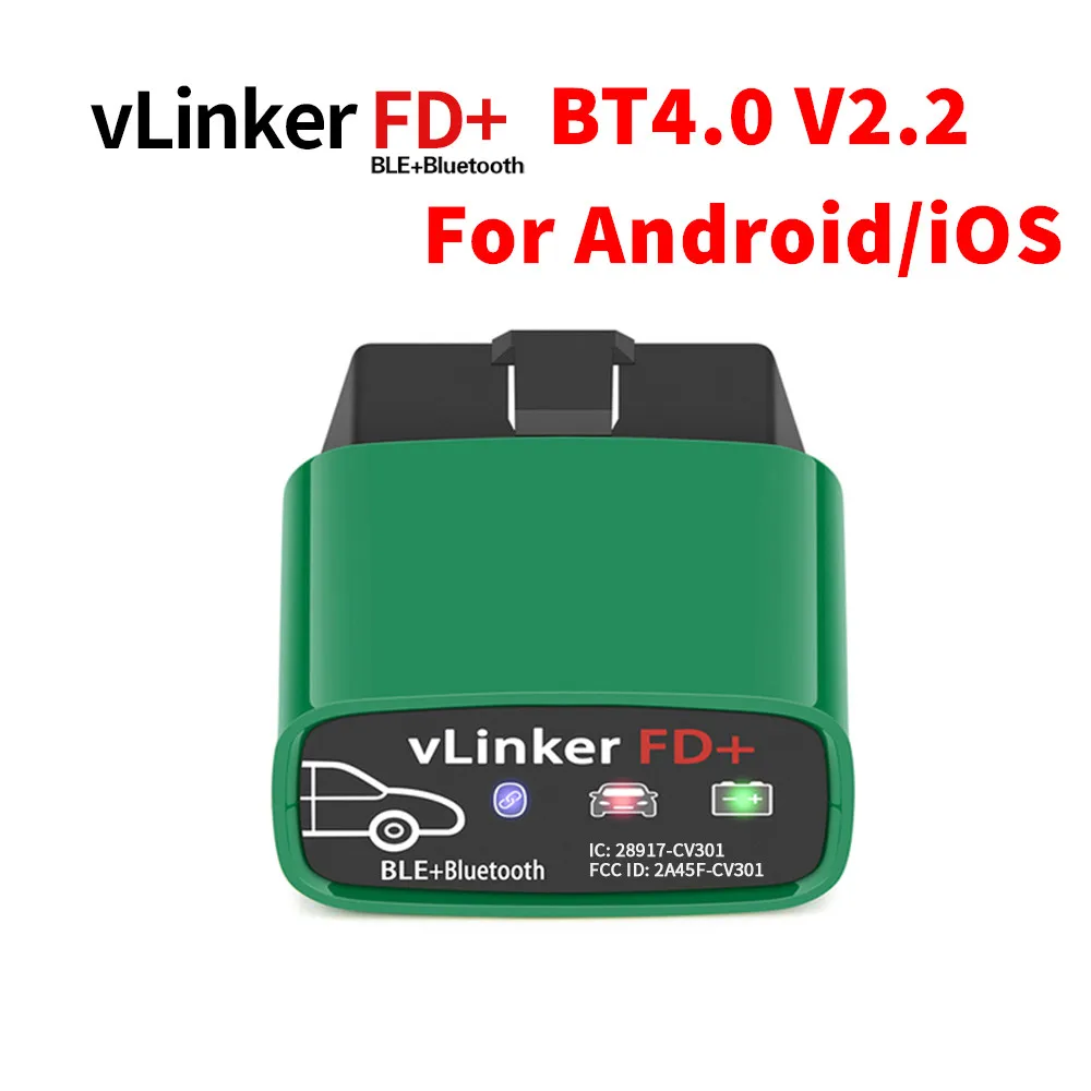 

Оригинальный Vgate vLinker FD + BT4.0/FD BT3.0 V2.2 для Ford Forscan OBD2 сканер автомобильные диагностические инструменты автосканер J2534