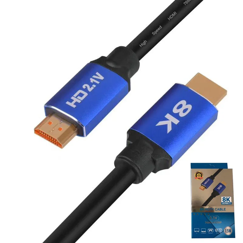 

1.5m V2.1 Cable 8K 60Hz 4K 120Hz 48Gbps ARC HDR Video Cord for Amplifier TV PS4 PS5 NS Projector High Definition