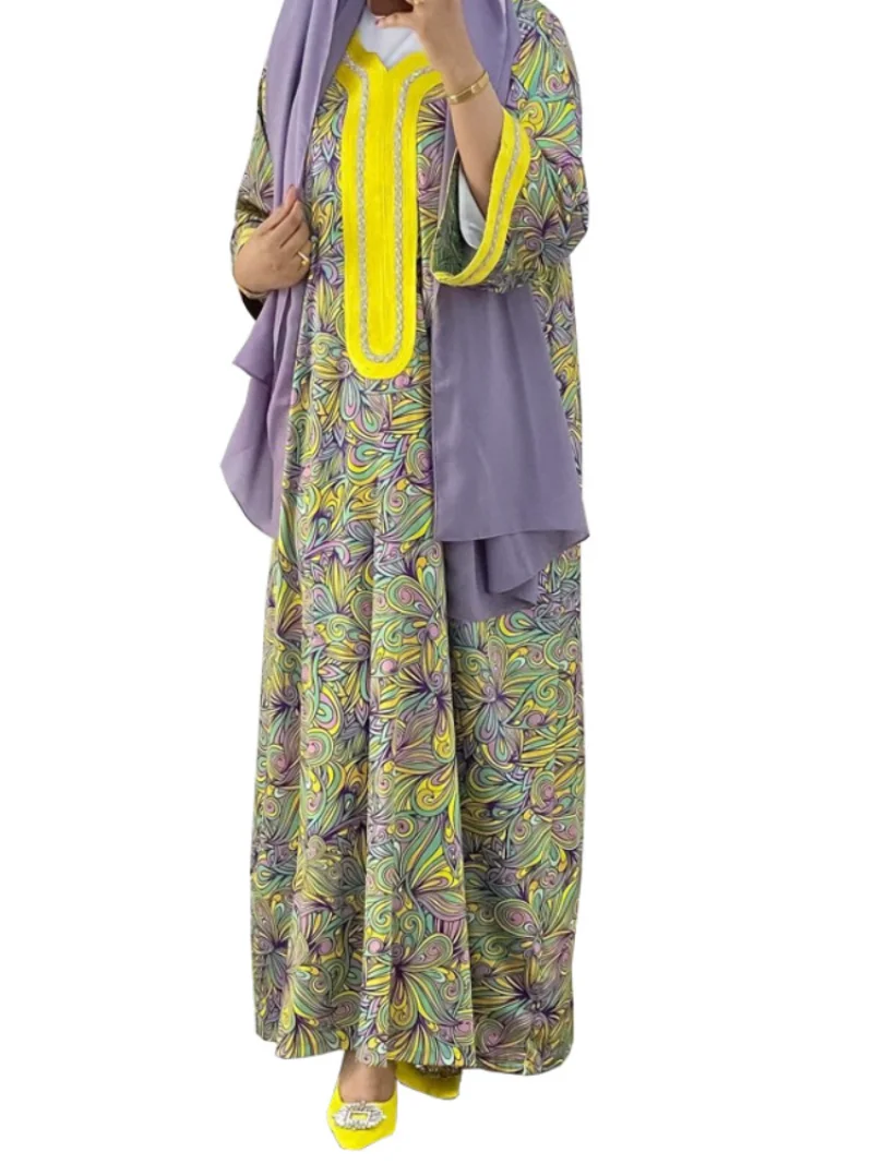 

Ramadan Morocco Dress Muslim Women Abaya Prayer Diamond Embroidery Caftan Robe India Abayas Dubai Turkey Longue Vestidos Largos