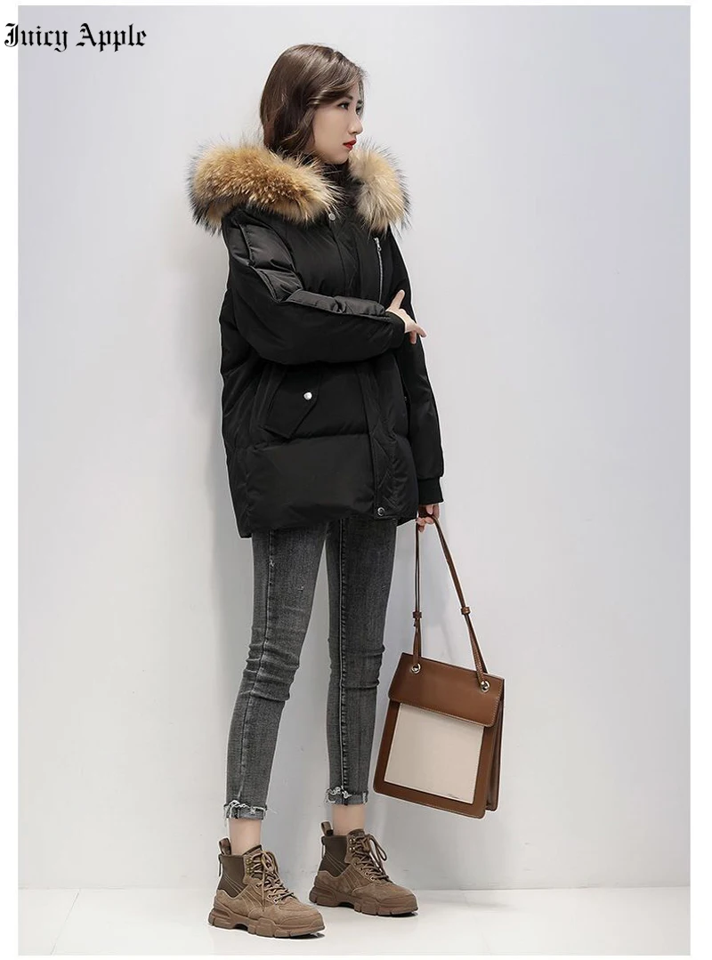 Autumn Winter Coat 2022 For Women New Thicken Warm Jackets Female Fur Collar Hooded Overcoat Parkas Ladies Cotton Padded Outwear