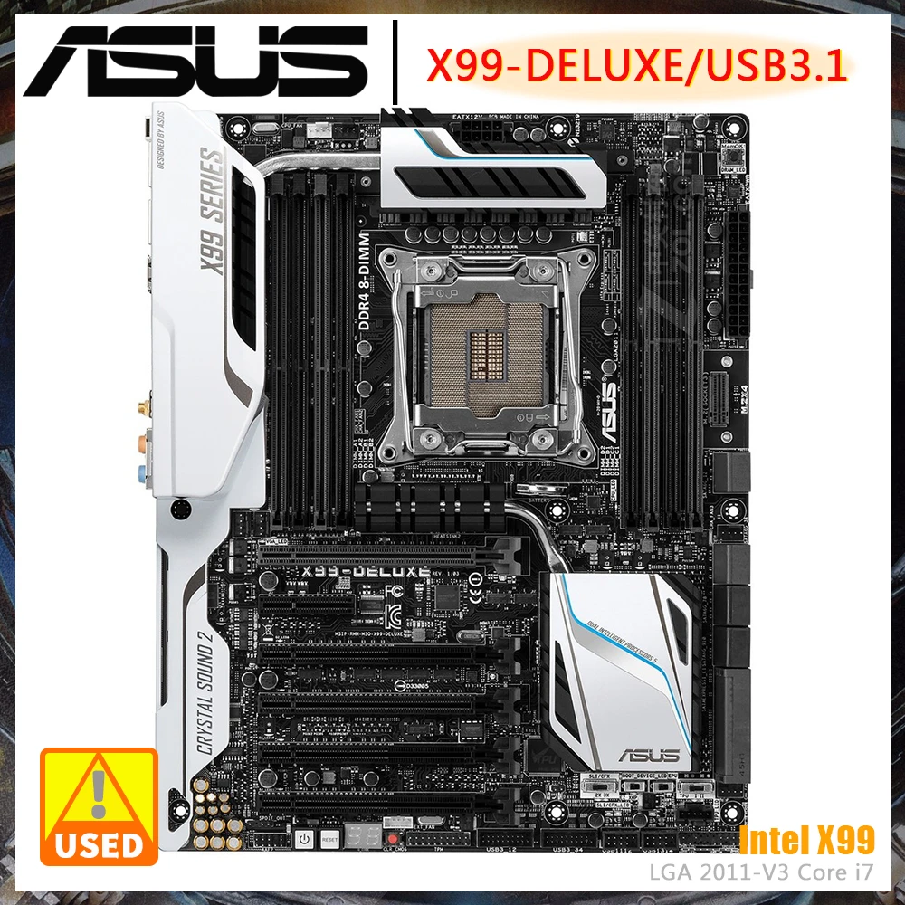 ASUS X99-DELUXE/USB 3.0  Motherboard LGA 2011-3 Slot Intel X99 Chipset Intel I211-AT Gigabit LAN 8×DDR4 DIMM 64GB 14 × USB 3.0