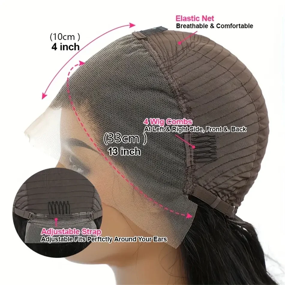 Коричневый Короткий Боб Парик Из Натуральных Волос 13x4 Кружевные Фронтальные