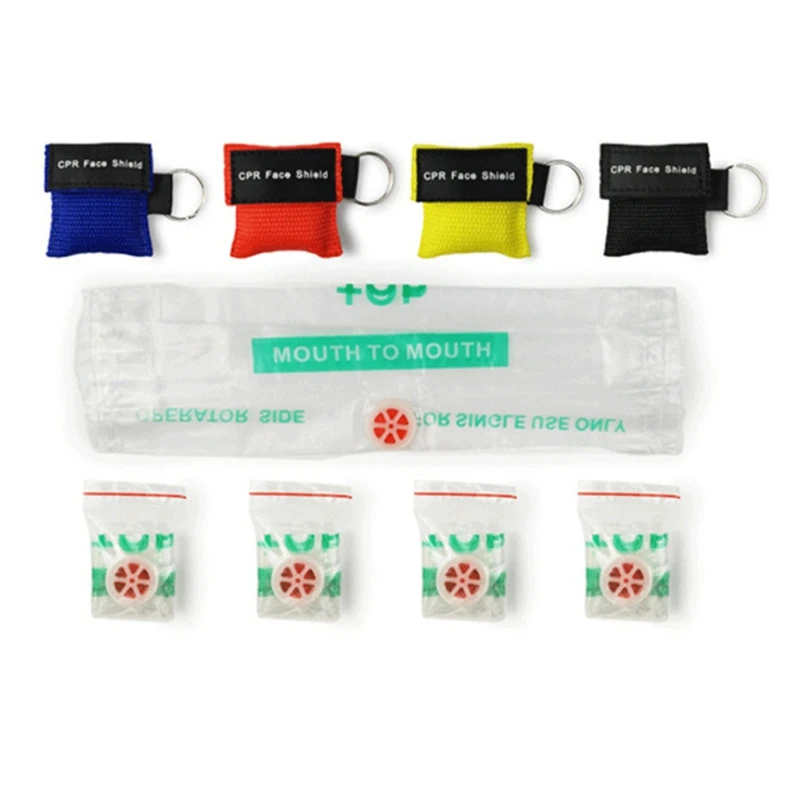 

CPR Emergency Face Shield Portable PE for First Aid Training CPR Face Shields Pocket Mask Camping Skiing Survival Tool