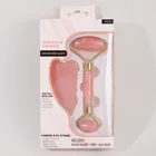 2 шт.компл. Спа Массажер для лица ролик для шеи Gua Sha скребок для лица для снятия морщин для лица роликовый скребок для лица набор массажер для лица