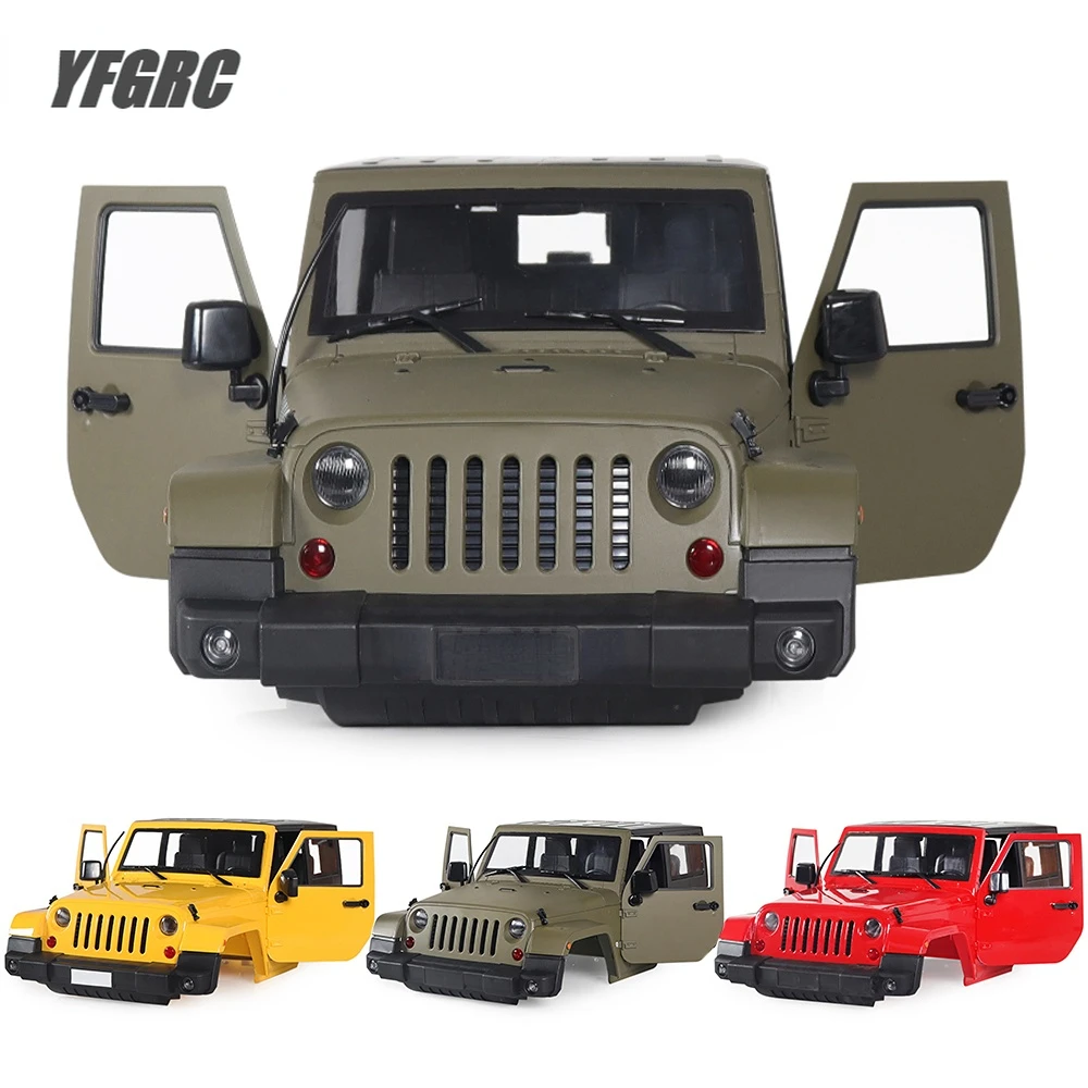 RC Car Hard Body Shell 275mm Wheelbase Two-Door Rubicon for 1/10 RC Crawler Axial SCX10 90027 RC4WD D90 D110 CC01 TF2