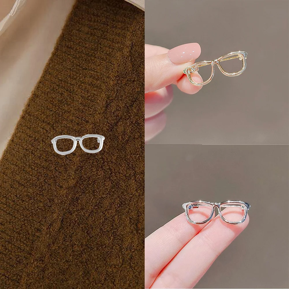 

Cute Glasses Brooches Korean Fashion Men's Suit Shirt Collar Pins Female Sweater Corsage Badge Luxulry Jewelry Accessories