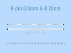 Шлейф FFC 8-pin Шаг 0.5mm Длина 20cm Обратный A-B