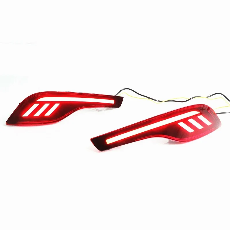 Car Flashing 2PCS LED Multi-function 12V Reflector Lamp Rear Fog Bumper Light Brake For Honda CRV 2017 2018 2019 |