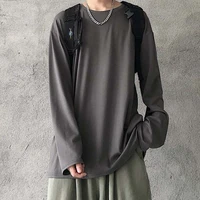 korean fashion men long sleeve sweatshirt hip hop 2xl oversized loose all match harajuku t shirt casual brief streetwear top tee