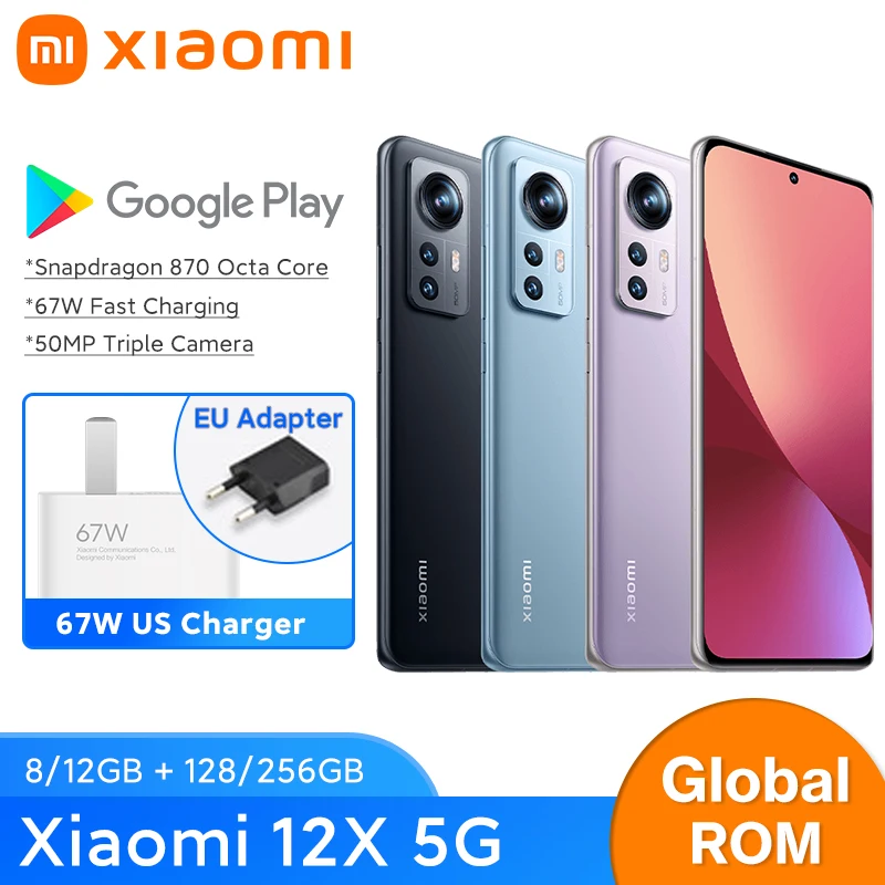 Смартфон Xiaomi 12 X телефон с глобальной прошивкой Восьмиядерный процессор Snapdragon 870