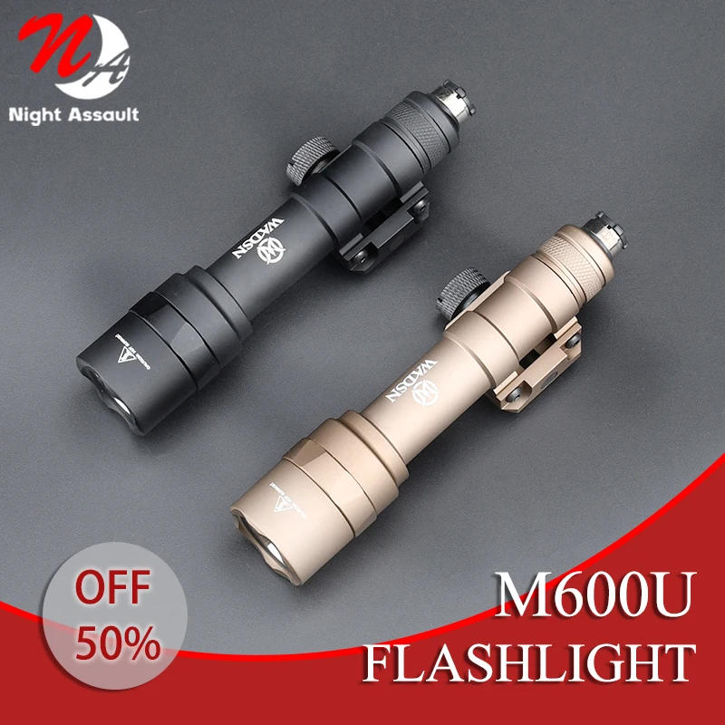 

Тактический фонарик Surefir M600 M600U, оружие для страйкбола, для охоты, разведчика, Аксессуары для оружия, брикет 20 мм, Рельс