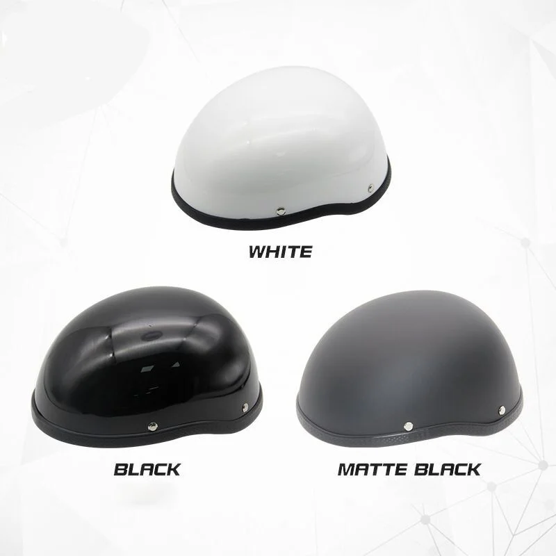 

Летний винтажный мотоциклетный полушлем с открытым лицом, ветрозащитный простой дизайн унисекс, мотоцикл чоппер, велосипедный пилот