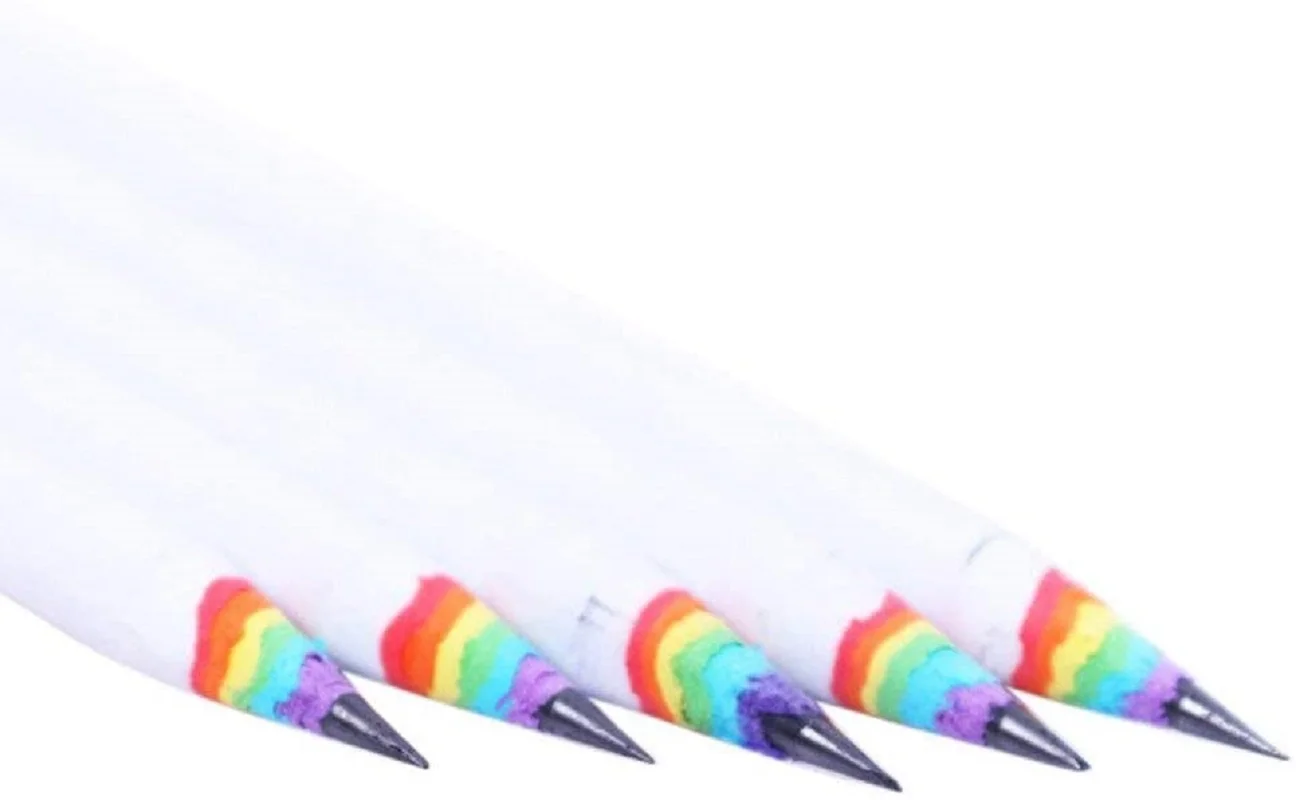 Черно-белые деревянные карандаши 2b цвета радуги набор свинцовых карандашей