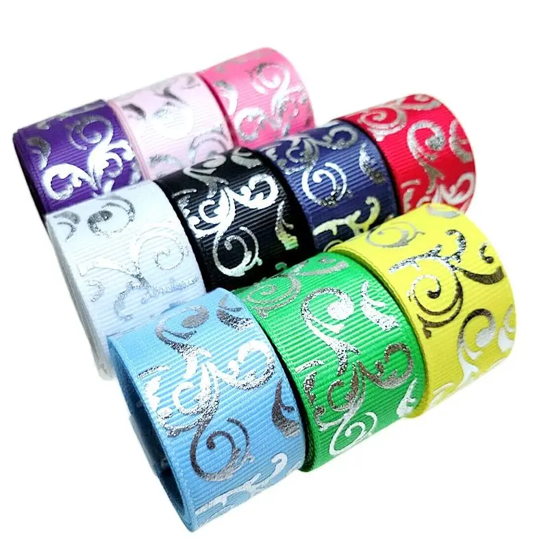 

HL 5/10/50 ярдов 25 мм горячее тиснение Grosgrain ленты для свадебной вечеринки рождественские украшения Швейное Ремесло «сделай сам» для подарочной...