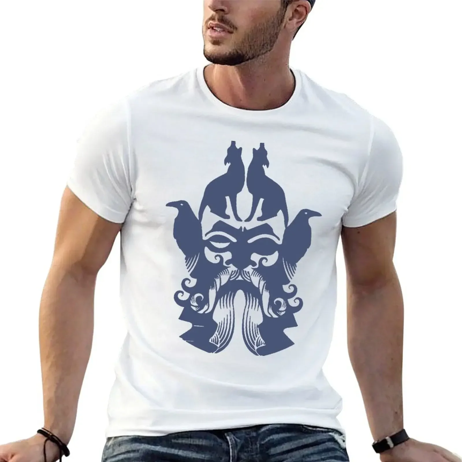 Футболка Odin Allfather баскетбольные футболки с рисунком большие размеры мужская мода