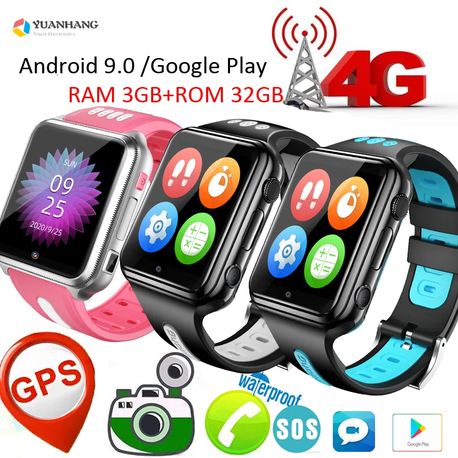 Смарт-часы детские на Android 9 0 4G GPS Wi-Fi Bluetooth |