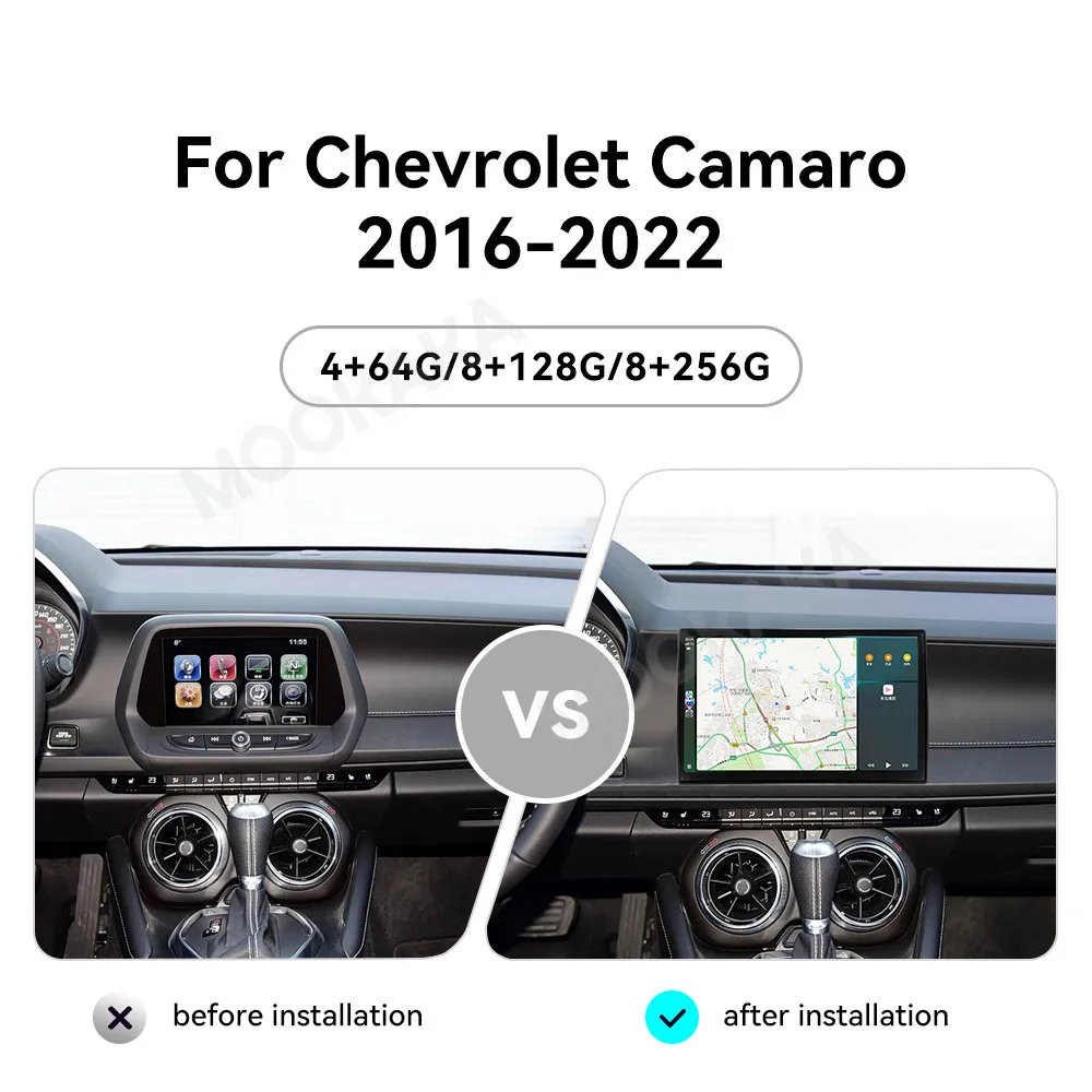Фото 11,6-дюймовая автомагнитола Android 13 с GPS-навигацией, 8+256 ГБ, для Chevrolet Camaro SS 2016-2022, мультимедиа, 4G, WiFi, RDS №2