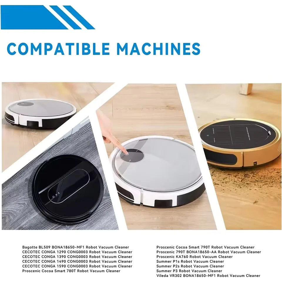 Фото Аккумулятор Li-Ion 18650 4S1P 14,4 В 12800 мАч для пылесосов Cecotec Conga 1290, 1390, 1490, 1590, Genio Deluxe 370, Gutrend Echo 520 №4